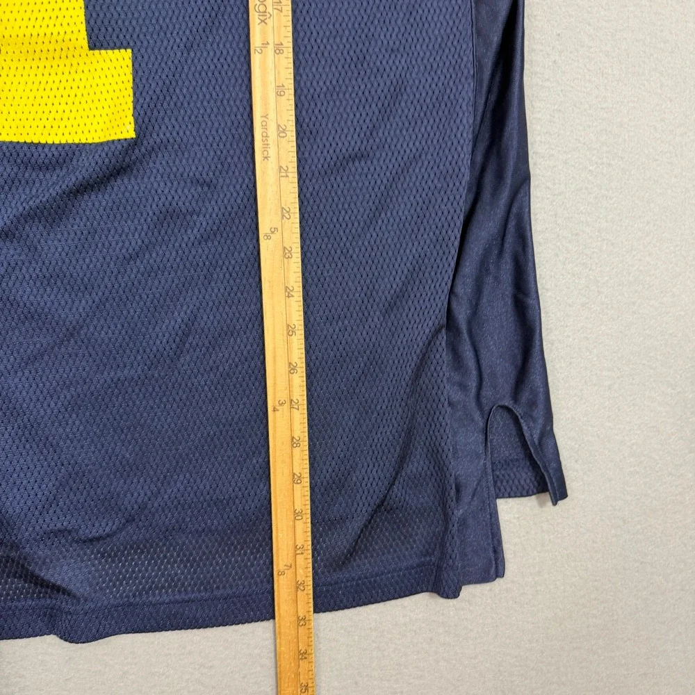 Adidas Football Jersey Mens XL Navy Michigan Wolverines 1 Mesh V-Neck NCAA y2k